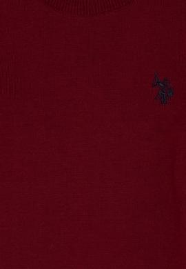 Erkek Çocuk Bordo Bisiklet Yaka Triko Kazak - 50257692022