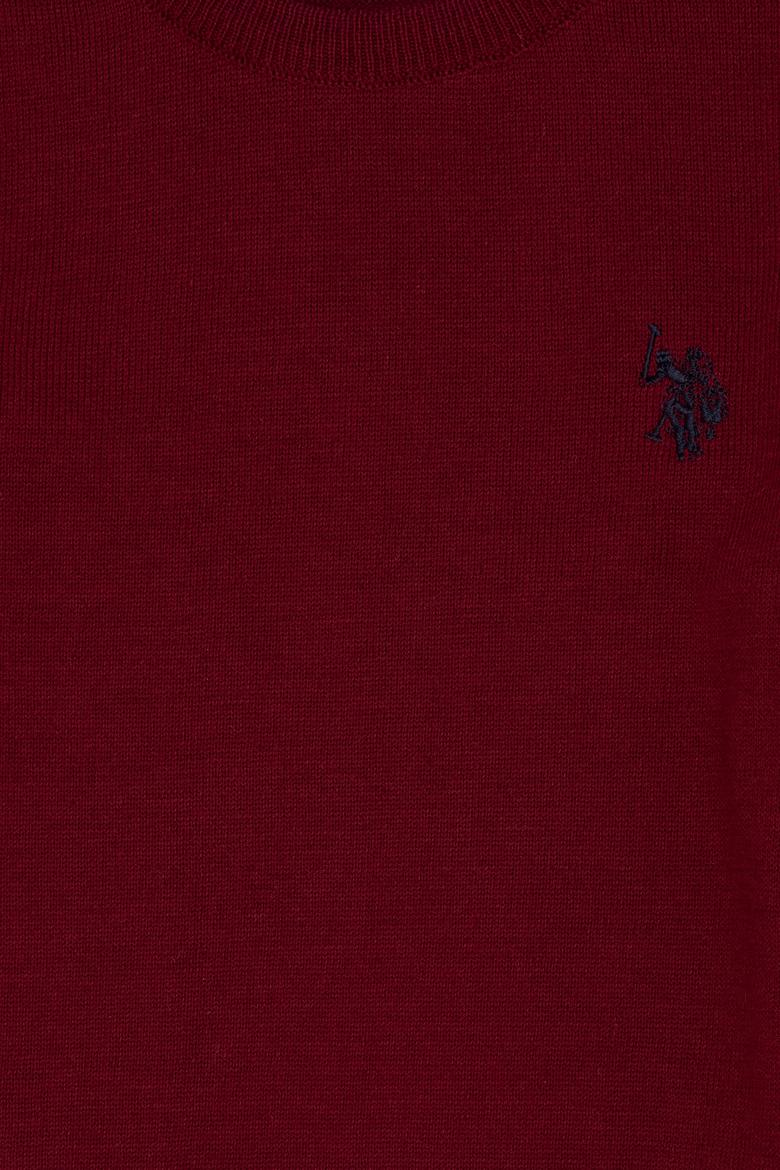 Erkek Çocuk Bordo Bisiklet Yaka Triko Kazak - 50257692022