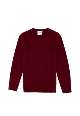 Erkek Çocuk Bordo Bisiklet Yaka Triko Kazak - 50257692022