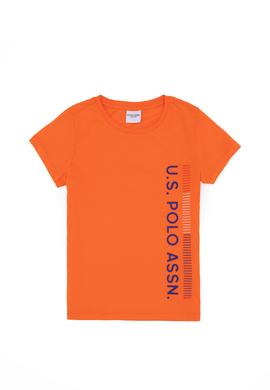 Çocuk Turuncu Bisiklet Yaka Tişört - 50249291012