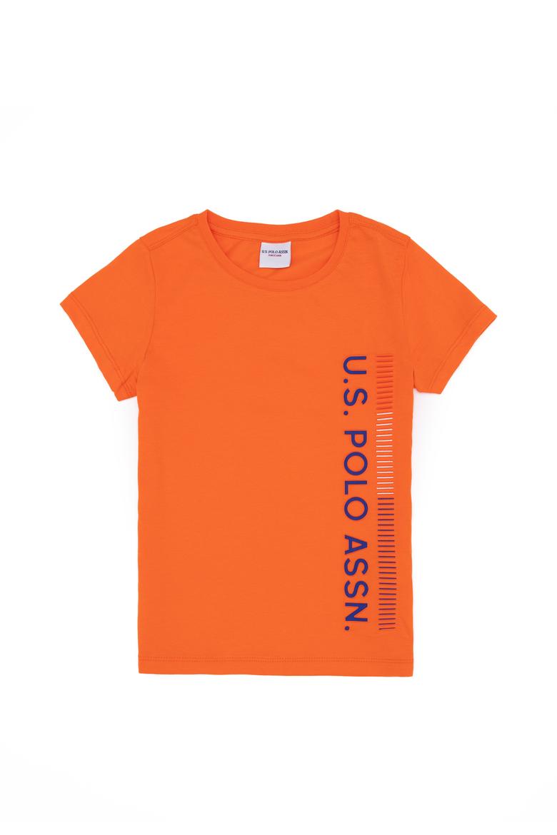 Çocuk Turuncu Bisiklet Yaka Tişört