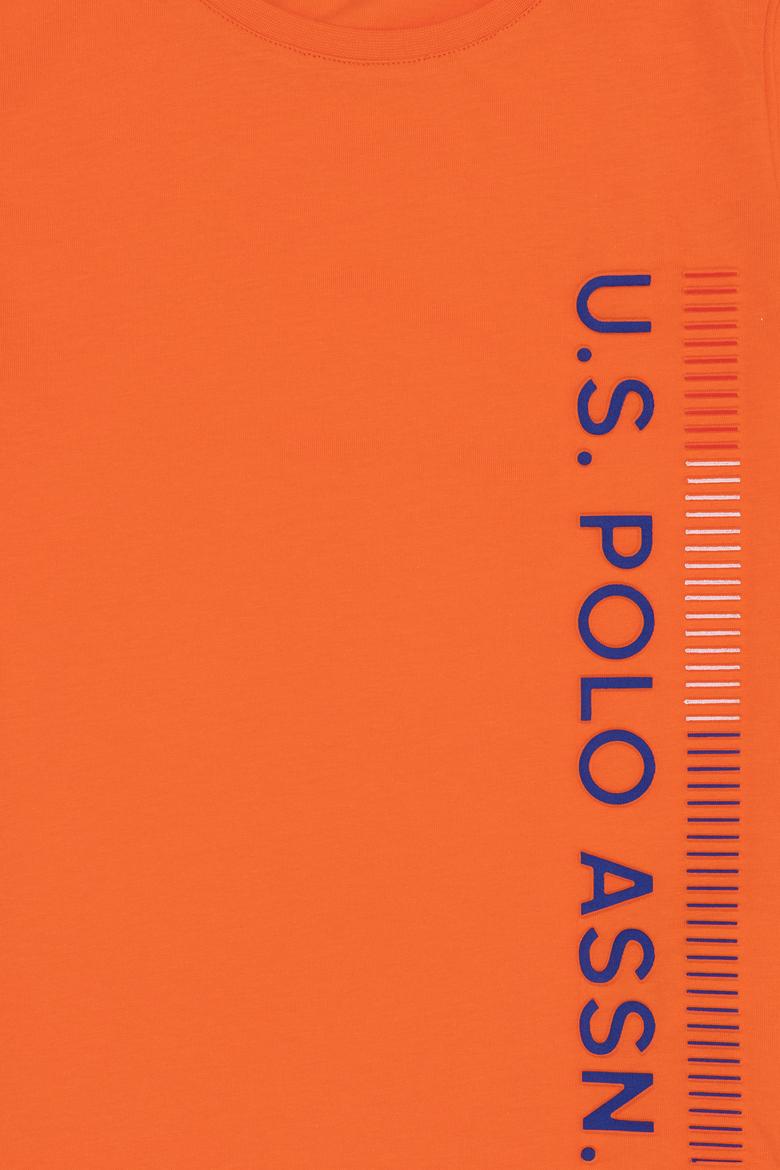 Çocuk Turuncu Bisiklet Yaka Tişört - 50249291012