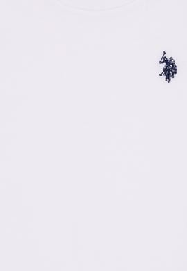 Çocuk Beyaz Bisiklet Yaka Tişört - 50249486004