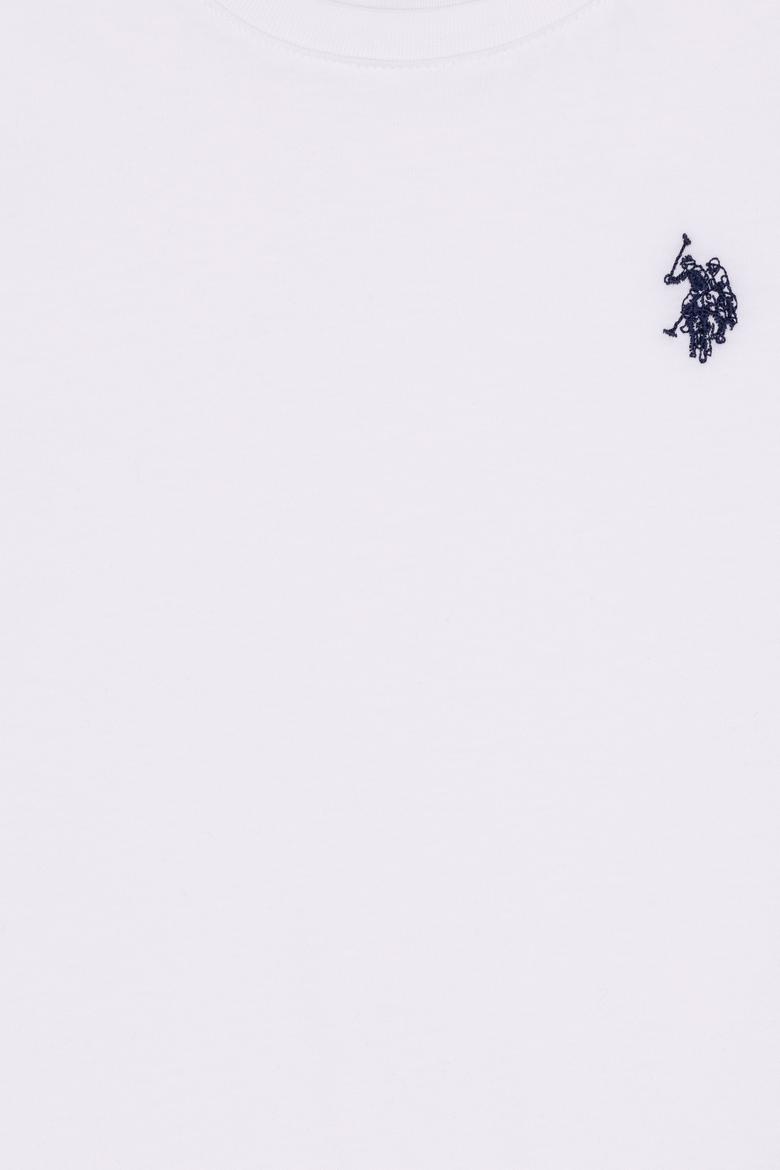 Çocuk Beyaz Bisiklet Yaka Tişört - 50249486004