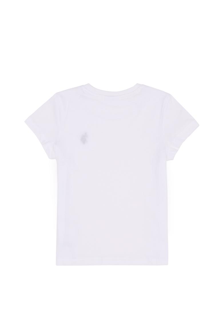 Çocuk Beyaz Bisiklet Yaka Tişört - 50249486004