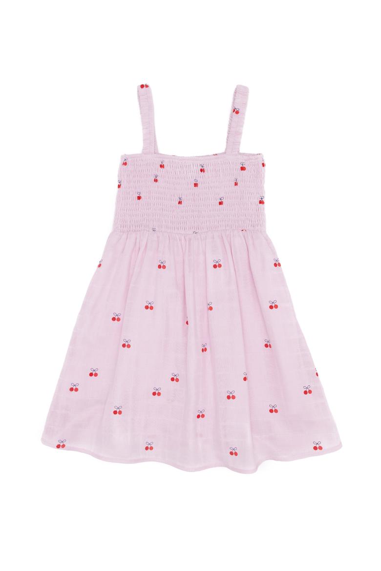 Kız Çocuk Pudra Dokuma Elbise - 50247458010