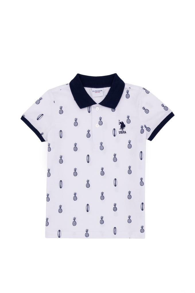 Erkek Çocuk Beyaz Polo Yaka Tişört