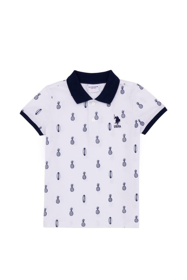 Erkek Çocuk Beyaz Polo Yaka Tişört