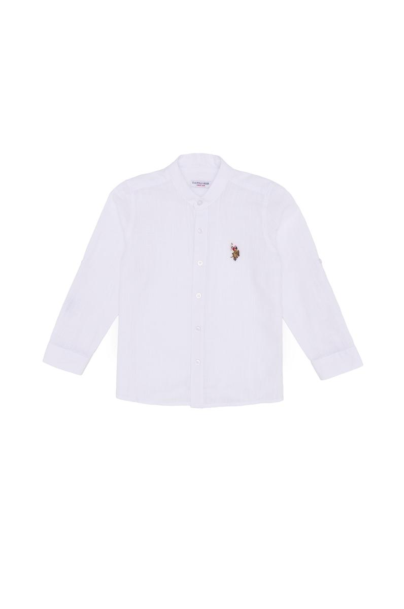 Erkek Çocuk Beyaz Gömlek Uzunkol