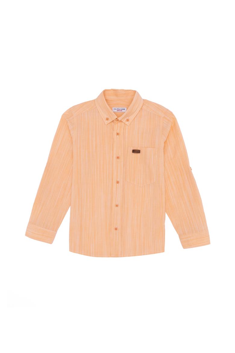 Erkek Çocuk Turuncu Uzun Kollu Gömlek