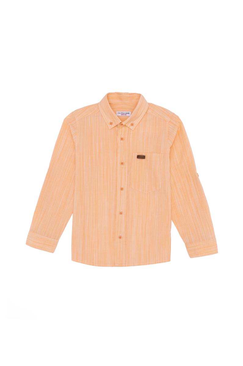 Erkek Çocuk Turuncu Uzun Kollu Gömlek