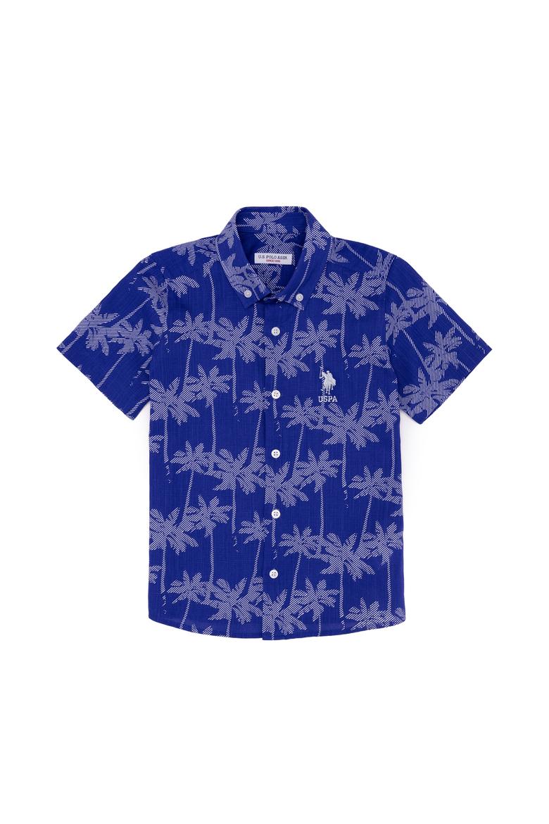 Erkek Çocuk Mavi Gömlek Kısakol