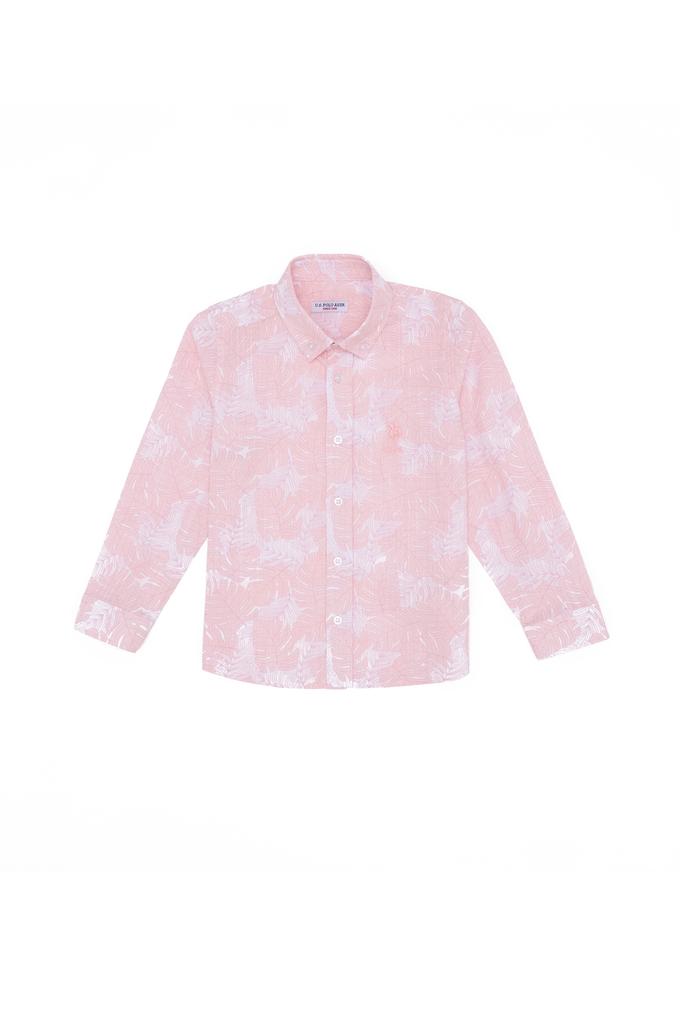 Erkek Çocuk Pudra Uzun Kollu Gömlek