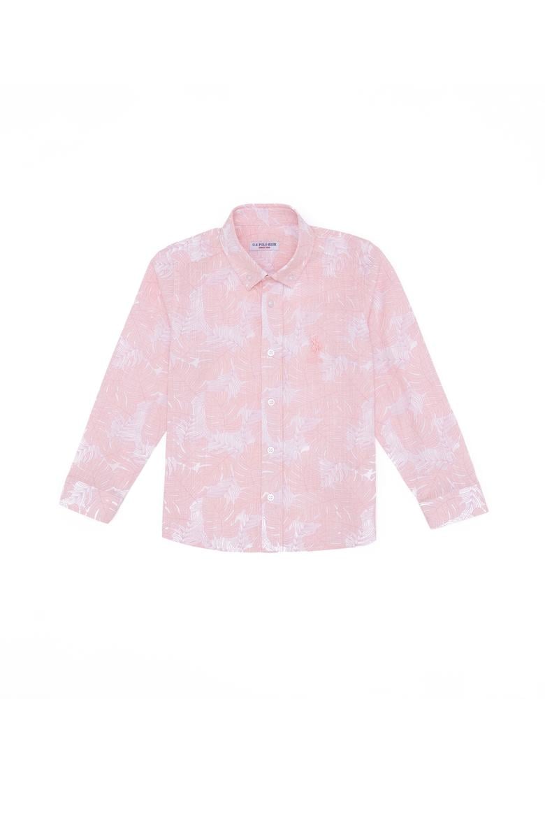 Erkek Çocuk Pudra Uzun Kollu Gömlek