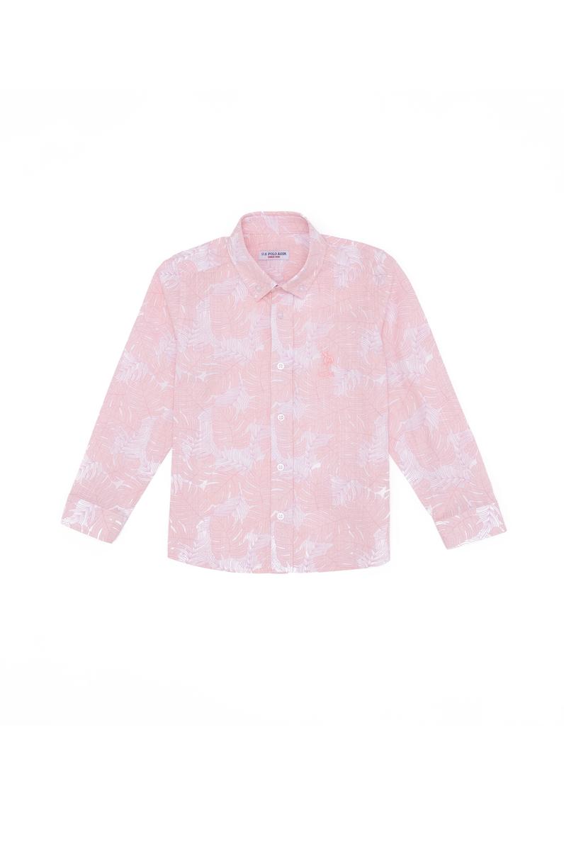 Erkek Çocuk Pudra Uzun Kollu Gömlek