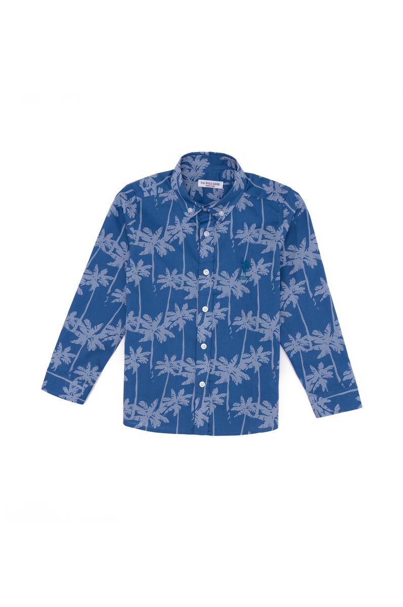 Erkek Çocuk Petrol Uzun Kollu Gömlek