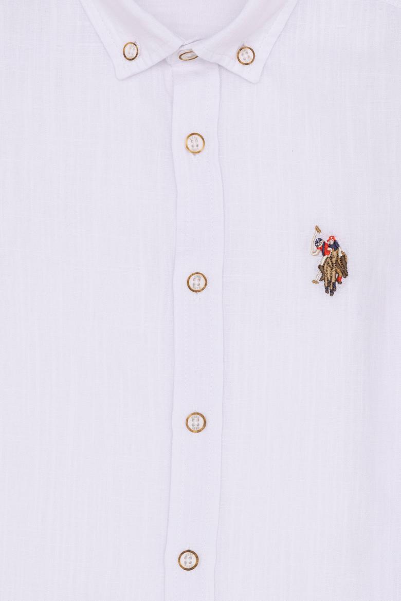 Erkek Çocuk Beyaz Kısa Kollu Gömlek - 50247971010