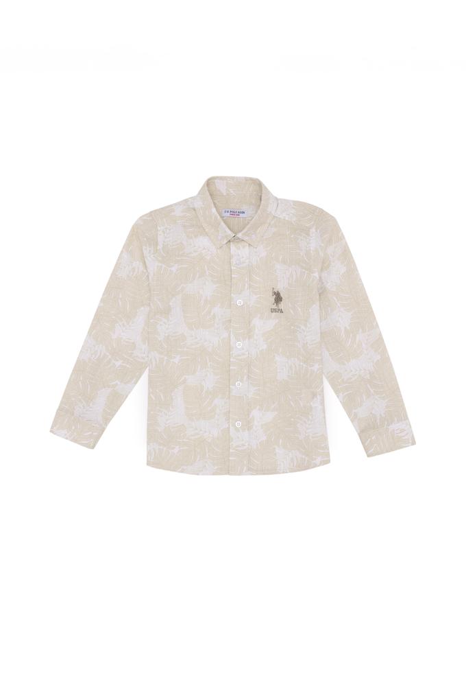 Erkek Çocuk Haki Gömlek Uzunkol