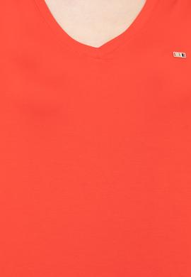 Kadın Kırmızı Basic V Yaka Tişört - 50247980075