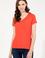 Kadın Kırmızı Basic V Yaka Tişört