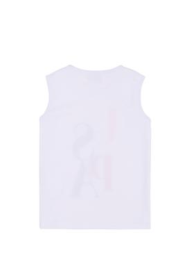 Çocuk Beyaz Bisiklet Yaka Tişört - 50247342006