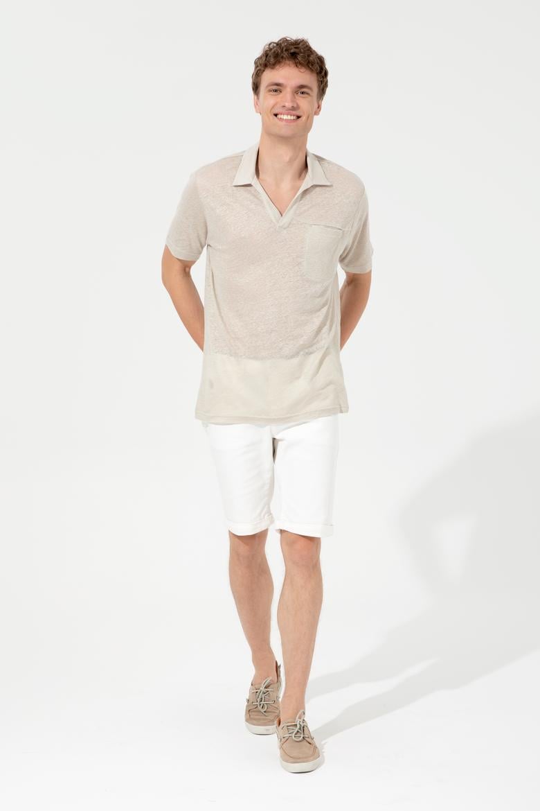 Erkek Taş Polo Yaka Tişört - 50250302016