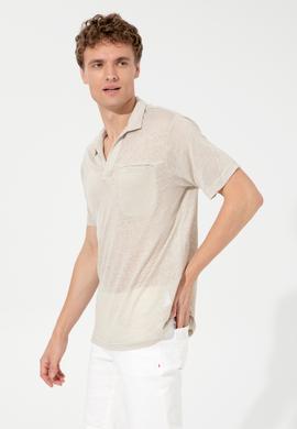 Erkek Taş Polo Yaka Tişört - 50250302016