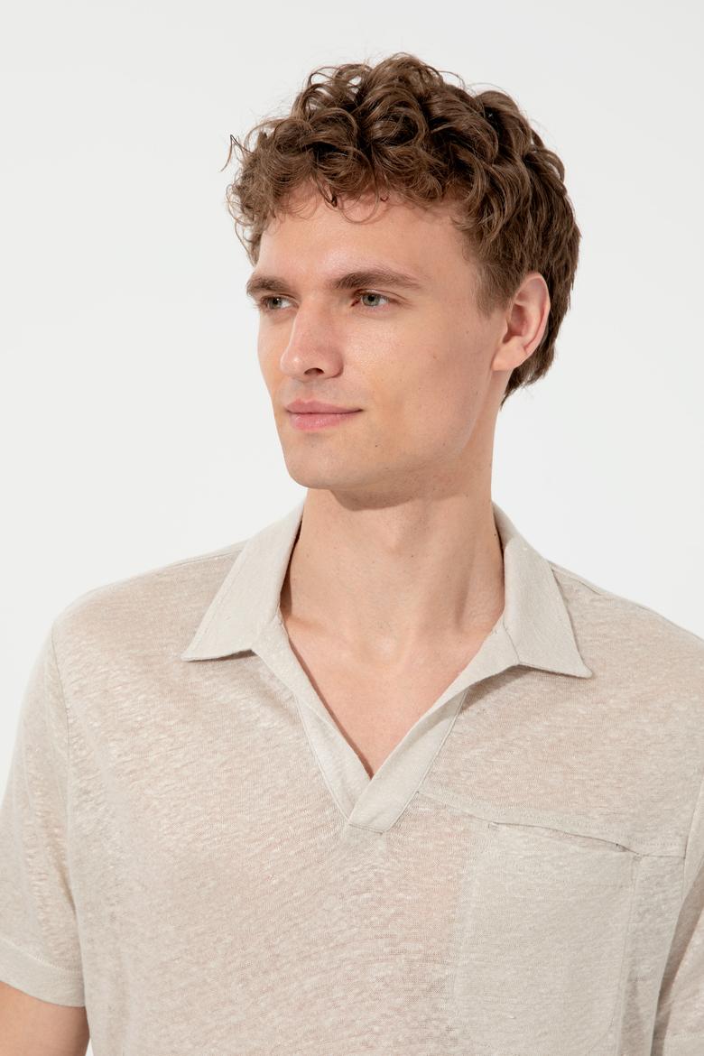 Erkek Taş Polo Yaka Tişört - 50250302016