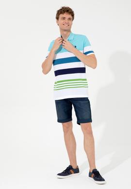 Erkek Turkuaz Polo Yaka Tişört - 50247785010