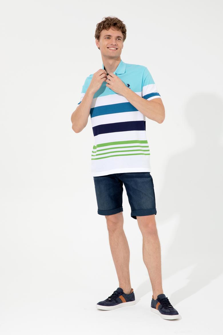 Erkek Turkuaz Polo Yaka Tişört - 50247785010