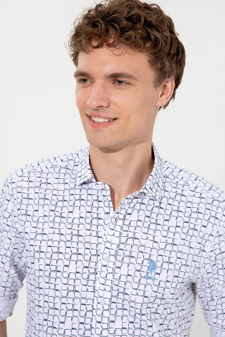 Erkek Lacivert Uzun Kollu Gömlek