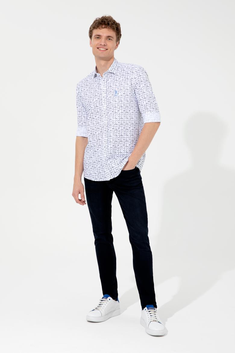 Erkek Lacivert Uzun Kollu Gömlek - 50246580009