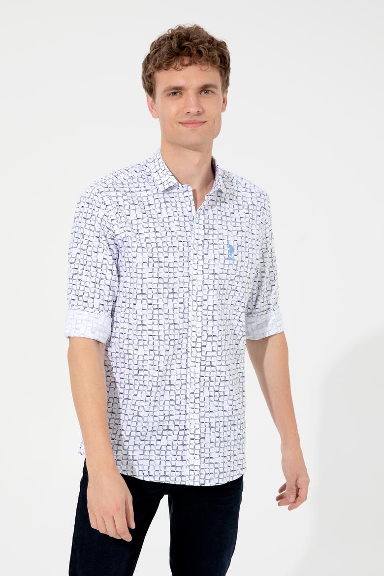 Erkek Lacivert Uzun Kollu Gömlek - 50246580009