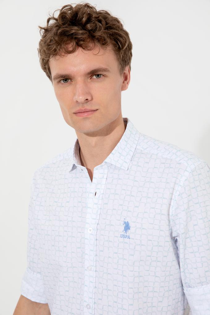 Erkek Mavi Gömlek Uzunkol