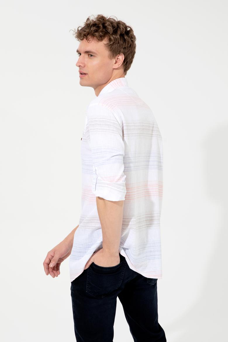 Erkek Somon Uzun Kollu Gömlek - 50246789023