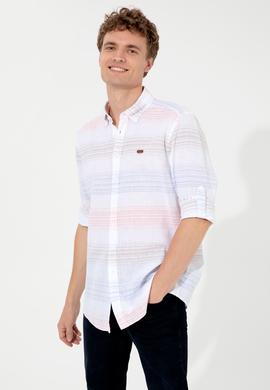 Erkek Somon Uzun Kollu Gömlek - 50246789023