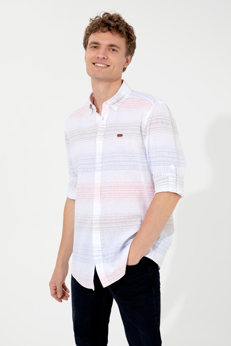 Erkek Somon Uzun Kollu Gömlek - 50246789023