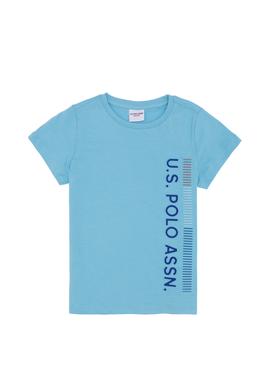 Çocuk Turkuaz Bisiklet Yaka Tişört - 50249291026