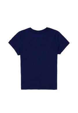 Çocuk Lacivert Bisiklet Yaka Tişört - 50249486015