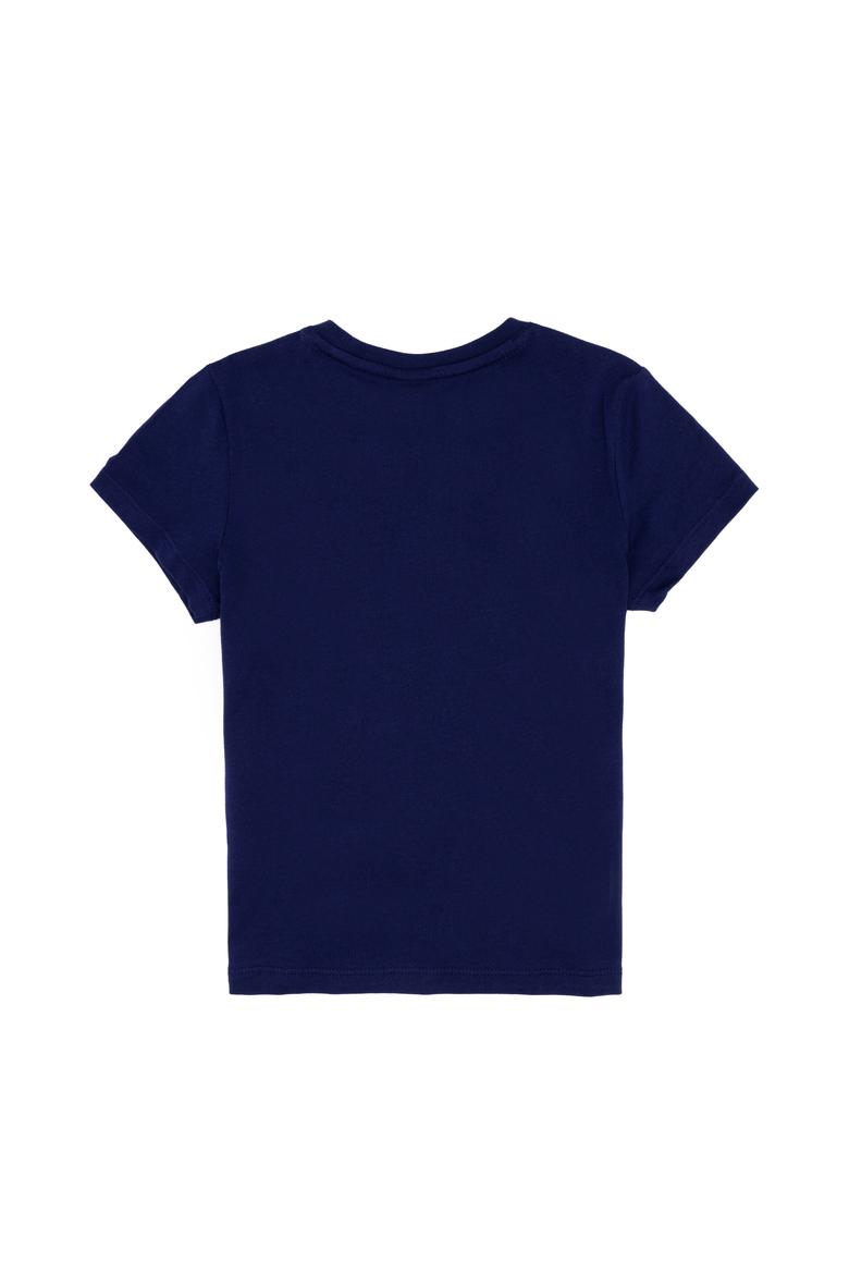Çocuk Lacivert Bisiklet Yaka Tişört - 50249486015
