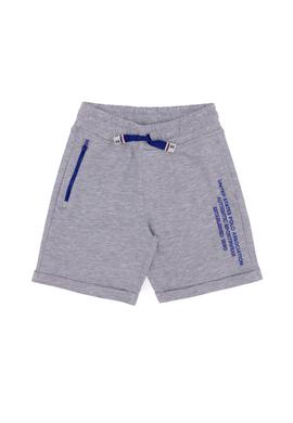 Çocuk Gri Melanj Örme Şort - 50248433014
