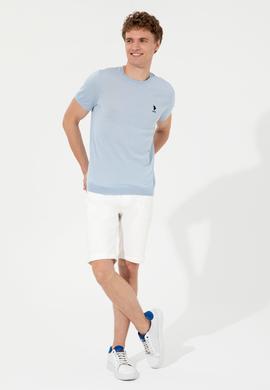 Erkek Açık Mavi Triko Kazak - 50254498060