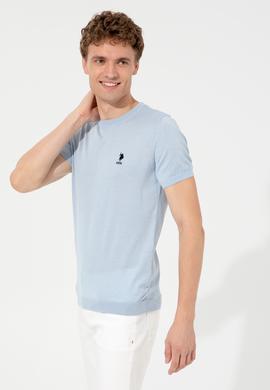 Erkek Açık Mavi Triko Kazak - 50254498060