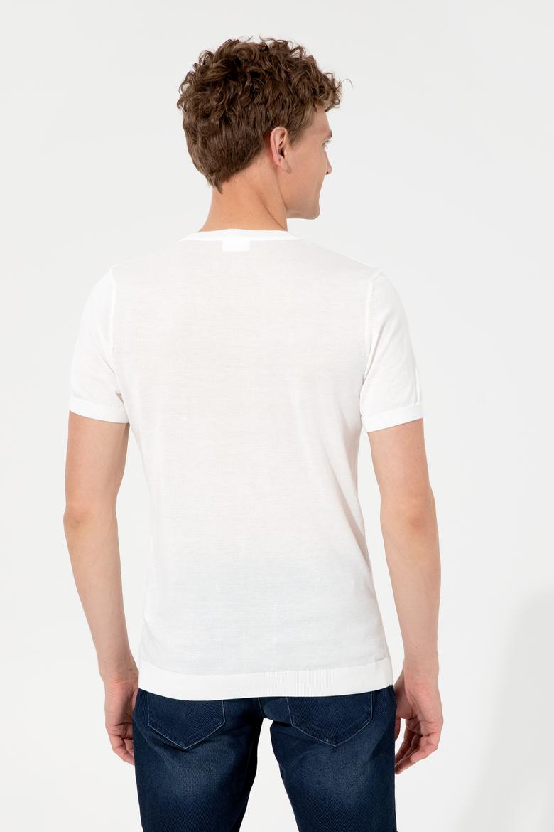 Erkek Ekru Triko Kazak - 50254498026