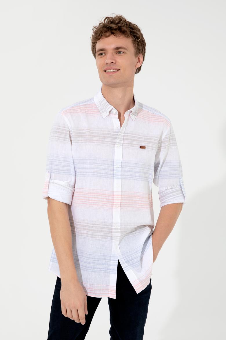 Erkek Somon Uzun Kollu Gömlek