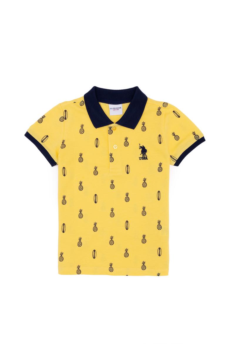 Erkek Çocuk Açık Sarı Polo Yaka Tişört