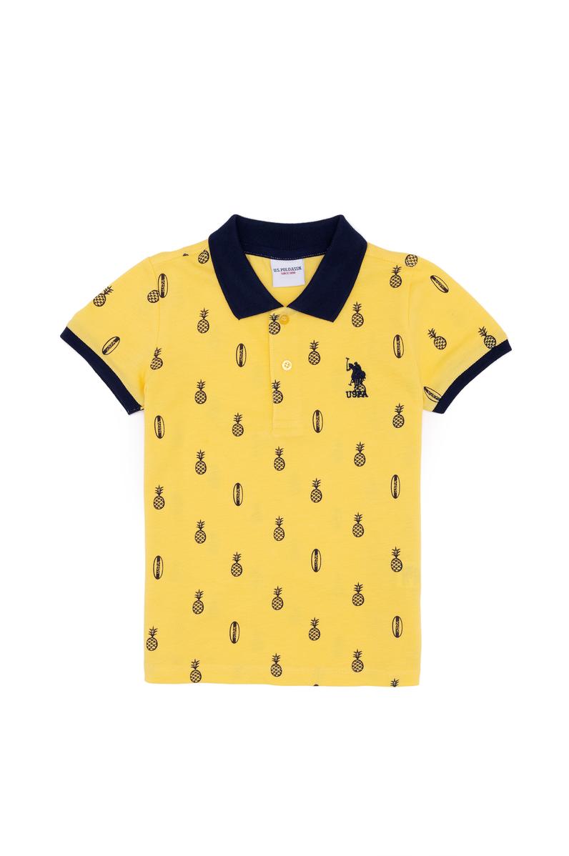 Erkek Çocuk Açık Sarı Polo Yaka Tişört