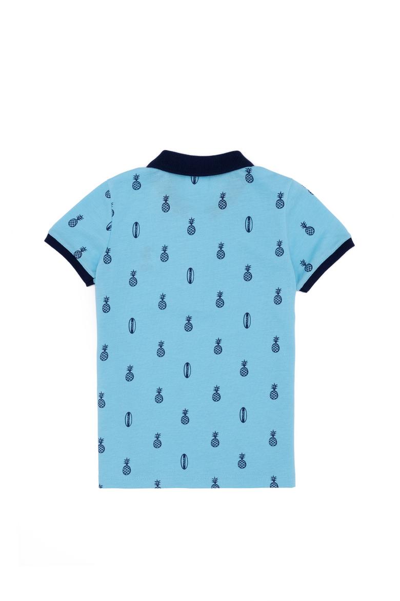 Erkek Çocuk Turkuaz Polo Yaka Tişört - 50248932050