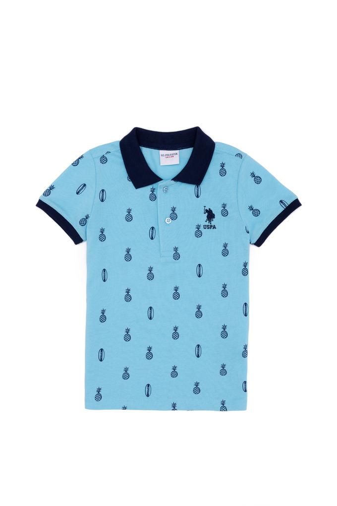 Erkek Çocuk Turkuaz Polo Yaka Tişört