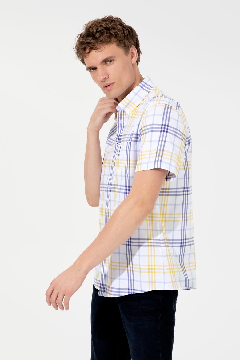 Erkek Safran Kısa Kollu Gömlek - 50247510016